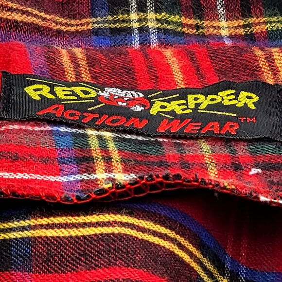 VTG Red Pepper Action Wear  Red Plaid/Tartan Blazer Jacket - Picture 8 of 12